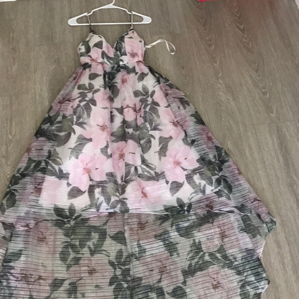 Floral Sweetheart Neckline Prom Dress